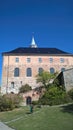 Norway:an old building  a Park next to the Royal Palace in Oslo. Royalty Free Stock Photo