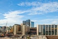 Norway, Oslo August 1, 2013: construction on the waterfront near the Opera house. Construction work in a large city Royalty Free Stock Photo