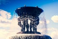 Fountain with sculptures, Vigeland Sculpture Park, Frogner Park - Oslo, Norway Royalty Free Stock Photo