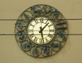 Norway, Oslo, 1 Karl Johans gate, astrology clock - street wall gold clock with figurines zodiac signs