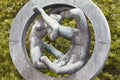 Norway, Oslo. Vigeland park sculpture woman and man. Travel tour