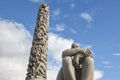 Norway, Oslo. Vigeland park stone sculptures. Travel tourism.