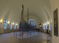 Norway, Oslo, Viking Ship Museum, Oseberg Ship prow Royalty Free Stock Photo