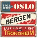 Norway retro signs collection