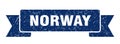 Norway ribbon banner. Norway grunge band sign.