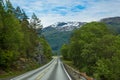 Norway road landscape Royalty Free Stock Photo