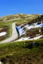 Norway road landscape in mountains Royalty Free Stock Photo