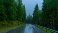 Norway road after it rained