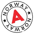 Norway rubber stamp Royalty Free Stock Photo