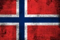 Norway rusty and grunge flag illustration