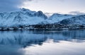 Norway seascape at the winter time Royalty Free Stock Photo