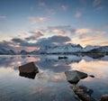 Norway seascape at the winter time Royalty Free Stock Photo