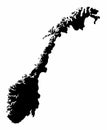 Norway silhouette map