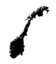 Norway Silhouette Map