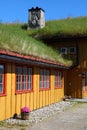 Norway sod roof traditional building