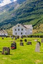 Norway, Sogn of Fjordane county. View of Cemetery in Olden