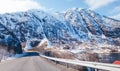 Norway, spring day at Myrland in Lofoten. Still snow.