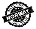 Norway Best Service Stamp with Grungy Texture Royalty Free Stock Photo