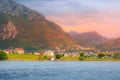 Norway traditional village sunset