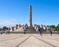 Norway. Unique sculpture Park in Oslo. Column A Monolith.