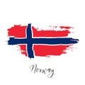 Norway vector watercolor national country flag icon