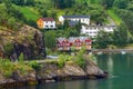 Norway village and fjord landscape in Flam Royalty Free Stock Photo