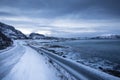 Norway in winter - trip to the island Kvaloya Royalty Free Stock Photo