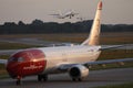 Norwegian Air Shuttle plane taxiing Royalty Free Stock Photo