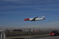 NORWEGIAN AIRLINE COMMERCIAL FLIGHT LANDING