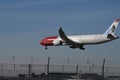 NORWEGIAN AIRLINE COMMERCIAL FLIGHT LANDING