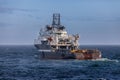 Norwegian anchor handler vessel Olympic Pegasus at work offshore