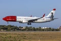 Norwegian B737 late evening landing