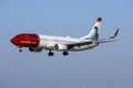 Norwegian B737 late evening landing