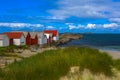 Norwegian beach on a sunny day