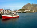 Norwegian boat in lofoten island