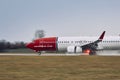 Norwegian Boeing 737 during landing