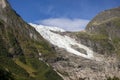 Norwegian Boyabreen glacier in Josteldalsbreen National Park Royalty Free Stock Photo