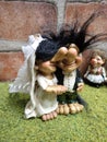 Norwegian bride and groom trolls, Norway collectibles Royalty Free Stock Photo