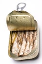 Norwegian brisling sardines in can Royalty Free Stock Photo