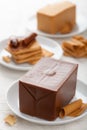Norwegian brunost cheese Royalty Free Stock Photo