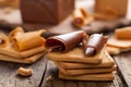Norwegian brunost cheese Royalty Free Stock Photo