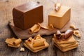 Norwegian brunost cheese Royalty Free Stock Photo
