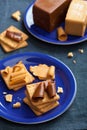 Norwegian brunost cheese Royalty Free Stock Photo