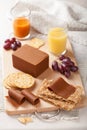 Norwegian brunost cheese Royalty Free Stock Photo