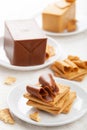 Norwegian brunost cheese Royalty Free Stock Photo