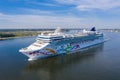 Norwegian Cruise Line leaving Jacksonville Florida.