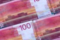 Norwegian currency. Money of Norway closeup background Royalty Free Stock Photo