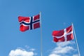 Norwegian and Danish flags