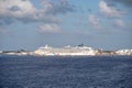 Norwegian Dawn cruise ship at the port near Cozumel, Mexico