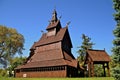 Norwegian designed stave church Royalty Free Stock Photo